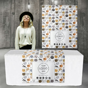 Tapete De Parede Mesa Runner Banner Logotipo comercial Gato de Mídi