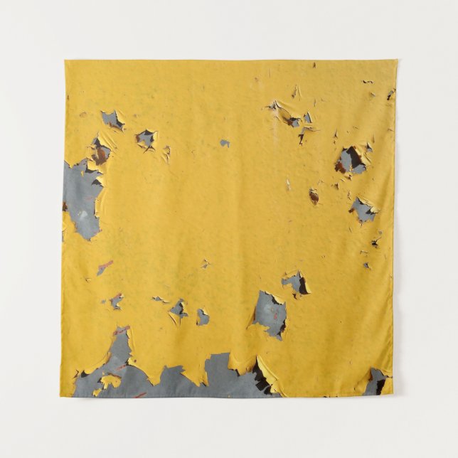 Tapete De Parede Metal amarelo rachado: textura suja. (Frente)