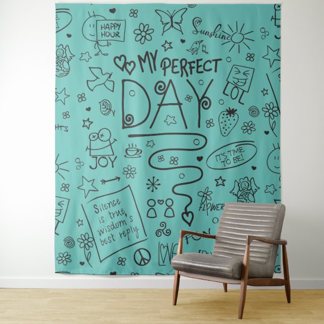 Tapete De Parede Meu Dia Perfeito - Pensamento Positivo 2 (In Situ)