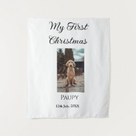 Tapete De Parede Meu primeiro Natal adicione o nome do animal de es