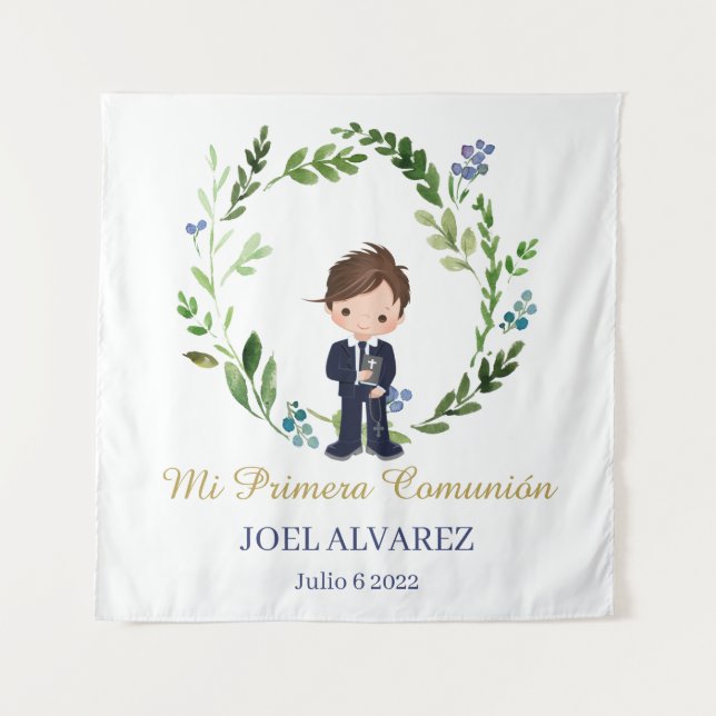 Tapete De Parede Mi primera Comunión BackDrop  (Frente)