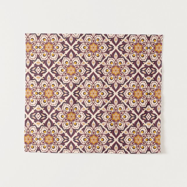 Tapete De Parede Mid-Century Modern Geometric Pattern – Retro Abstr (Frente (Horizontal))