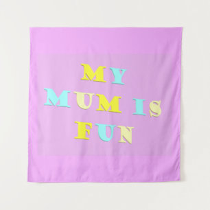 Tapete De Parede Minha Design de Mãe com cores poemas pálidas