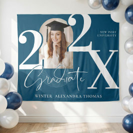 Tapete De Parede Minimal Bold Year Arch Grad Photo Graduation Blue