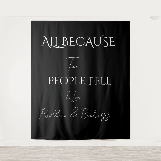 Tapete De Parede Minimalist Elegant Black & White Wedding (Frente)