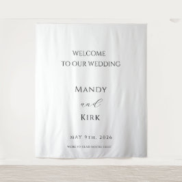 Tapete De Parede Minimalist Wedding Welcome Sign Backdrop Banner