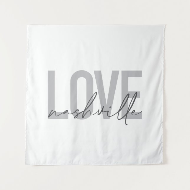 Tapete De Parede Mínimo, simples, moderno, legal design Love Nashvi (Frente)