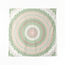 Mint Green Pink Mandala