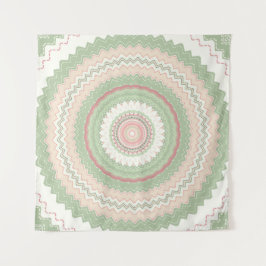 Tapete De Parede Mint Green Pink Mandala