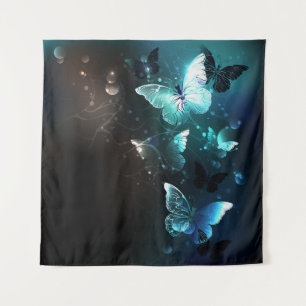 Tapete De Parede Mint Night Butterflies