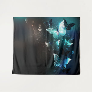 Tapete De Parede Mint Night Butterflies