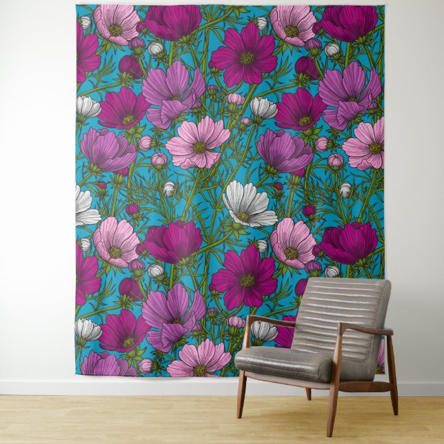 Tapete De Parede Mistura Cosmos em azul (In Situ)