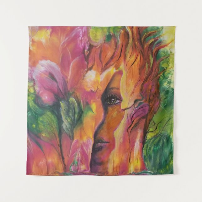 Tapete De Parede Misturando-se ao Laranja (Frente)