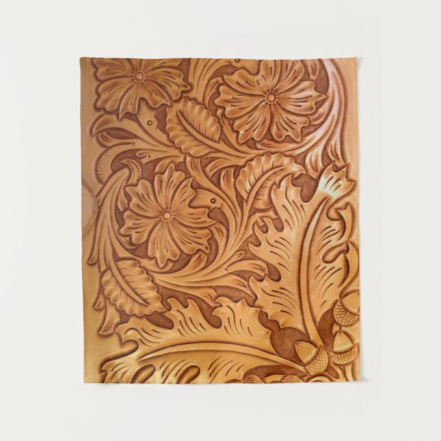 Tapete De Parede Moda russa de caubói marrom (Frente)