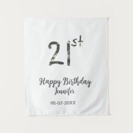 Tapete De Parede modelo de 21º aniversário adicionar nome data ano 