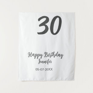 Tapete De Parede modelo de 30º aniversário adicionar nome data ano 