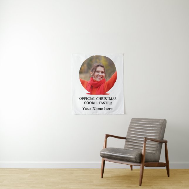 Tapete De Parede Modelo de foto de cookie de Natal moderno personal (In Situ)