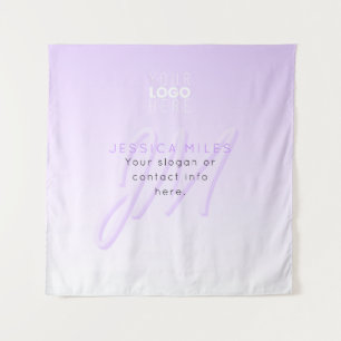 Tapete De Parede Modelo de Nome Profissional e Slogan   Roxo Claro