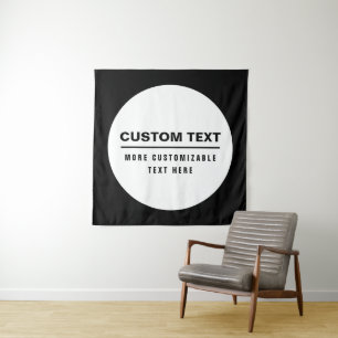 Tapete De Parede Modelo de texto personalizável simples e negrito