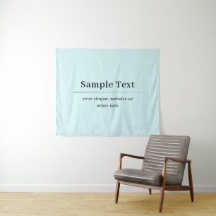 Tapete De Parede Modelo de Texto Simples e Elegante Azul Claro