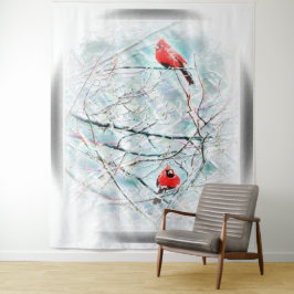 Tapete De Parede Modelos de aves: Vida cardeal 01-01