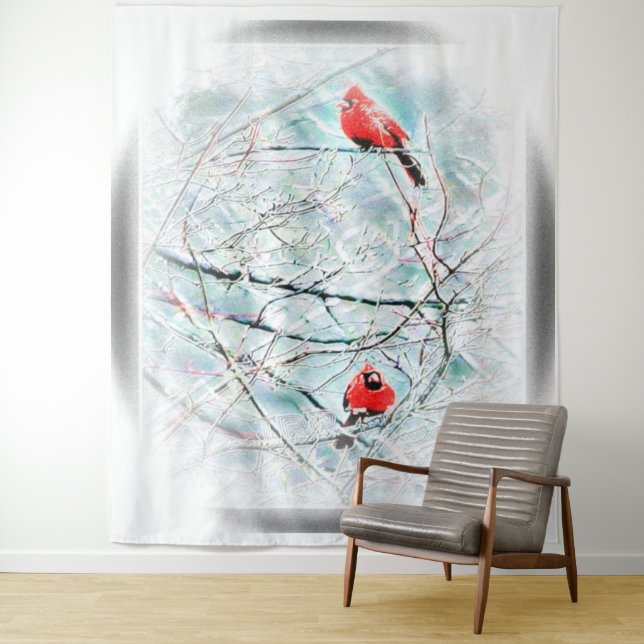 Tapete De Parede Modelos de aves: Vida cardeal 01-01 (In Situ)