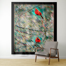 Tapete De Parede Modelos de aves: Vida cardeal 01-02