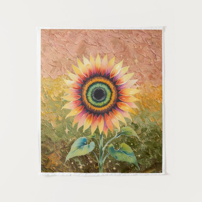 Tapete De Parede Modern Abstract Sunflower Art (Frente)