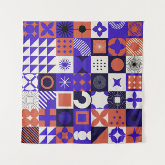 Tapete De Parede Modern Bauhaus: Padrão Geométrico Negrito.