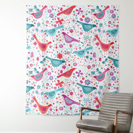 Tapete De Parede Modern Bird Watercolor