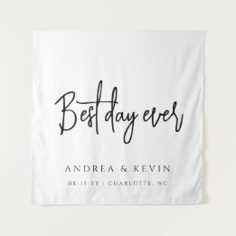 Tapete De Parede Modern Classy Wedding Best Day Ever Welcome Sign