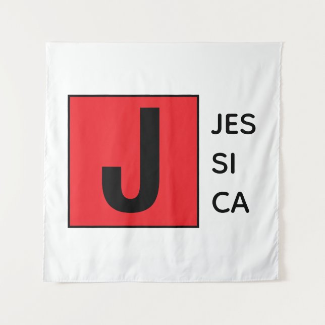 Tapete De Parede Modern Elegant Plain Professional Name Monogram (Frente)