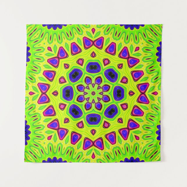 Tapete De Parede Modern floral pattern. Raster illustration. Persia (Frente)