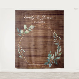 Tapete De Parede Modern Rustic Floral Wedding Backdrop