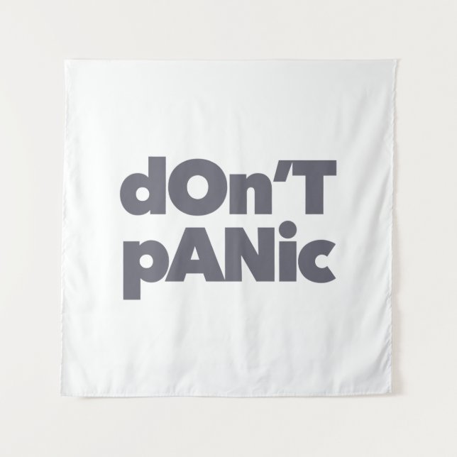 Tapete De Parede Modern, simple, bold cool graphic of Don't Panic (Frente)
