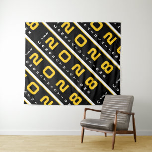 Tapete De Parede Moderno Degradê Amarelo Preto Branco para Formatur
