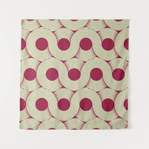 Tapete De Parede Moebius Stripe: Azulejo Vermelho Infinito