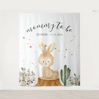 Tapete De Parede Mommy to be rabbit bunny backdrop