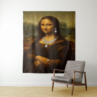Tapete De Parede Mona Lisa em Diamantes Fabulosos