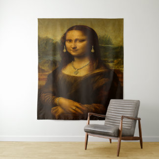 Tapete De Parede Mona Lisa em Ouro