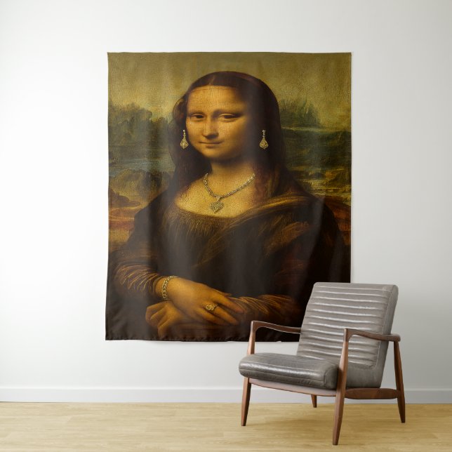 Tapete De Parede Mona Lisa em Ouro (In Situ)