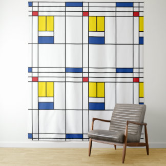 Tapete De Parede Mondrian II Design de Arte Moderna Minimalista De