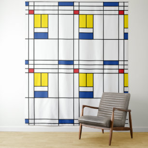 Tapete De Parede Mondrian II Minimalista De Stijl Modern Art Design