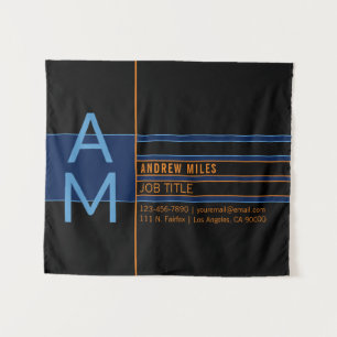 Tapete De Parede Monograma Moderno e Formas e Cores Editáveis