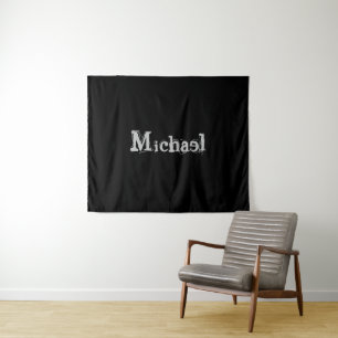 Tapete De Parede Monograma moderno minimalista - branco preto