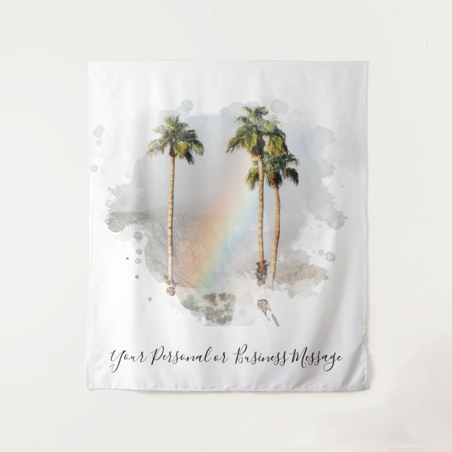 Tapete De Parede *~* Montanha Arco-íris EXÓTICA Palma TROPICAL AR11 (Frente)