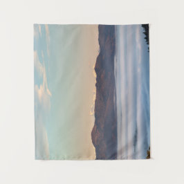 Tapete De Parede Montanha majestosa Triglav com nevoeiro no vale