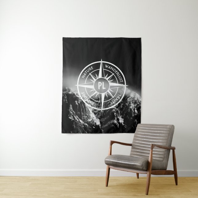 Tapete De Parede Montes dramáticos do emblema da estrela da Compass (In Situ)