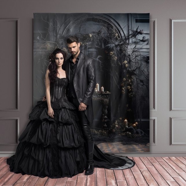 Tapete De Parede Moody Gótico - Mesa de Alteração Escura e Velas XL (Criador carregado)