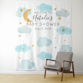 Tapete De Parede Moon & Stars personalizado texto Tapestry
